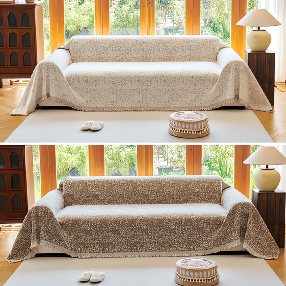 Noble Reversible Sofa Cover - Cotton Microfiber Blend, Pet-Friendly