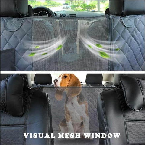 Pet Haven | Waterproof Dog Car Seat Cover Hammock with Mesh Window | Easy Installation for Clean Backseat