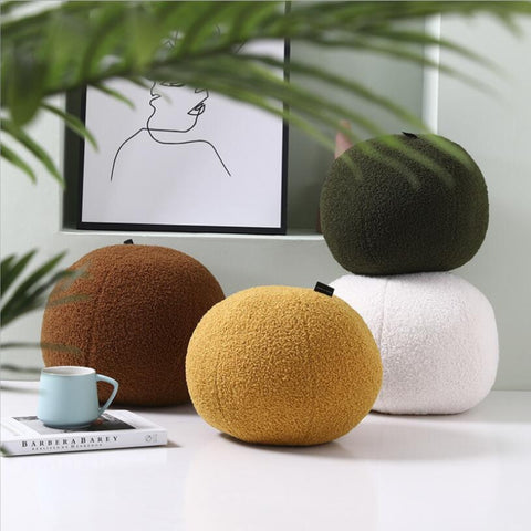 Polo Ball Cushion - Boucle Fabric, Playful Design