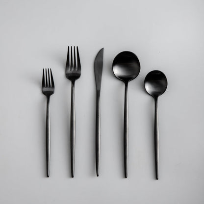 Titanium-Coated Stainless Steel Flatware Set – 18/10 Premium Dinnerware Service for Everyday Dining & Special Occasions
