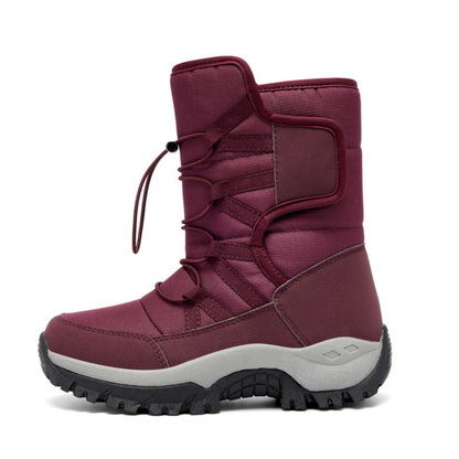 Women's Insulated Waterproof Winter Boots with Hook-and-Loop Closure for Snow & Ice