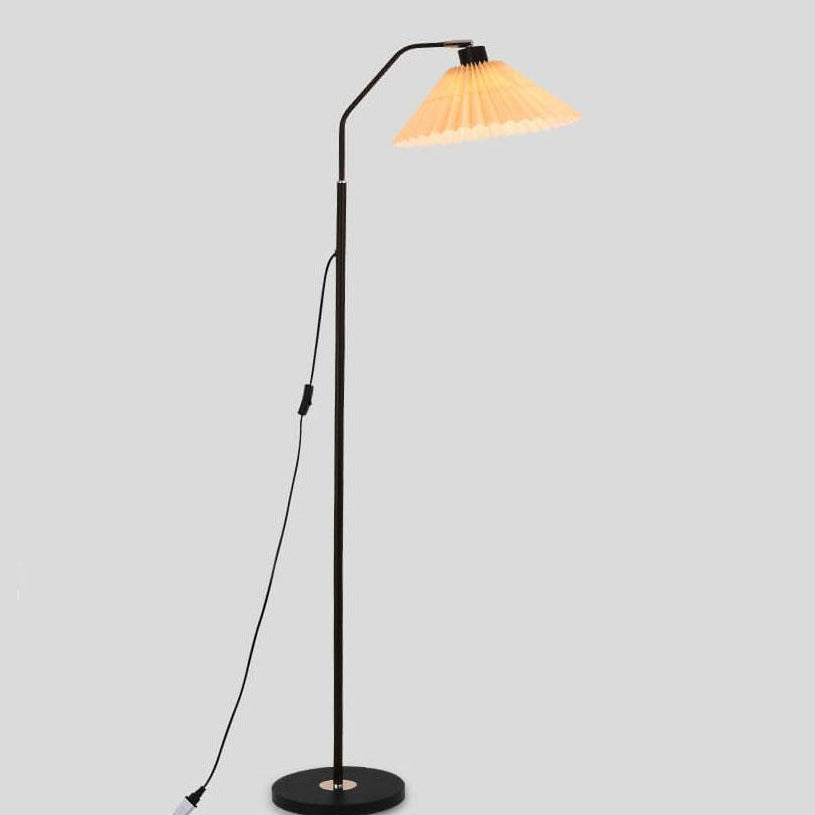 Tall Standing Lamp with Fabric Shade 59 in Adjustable 3-Color Temperature Plug-in Light for Living Room Bedroom Corner Reading Scandinavian