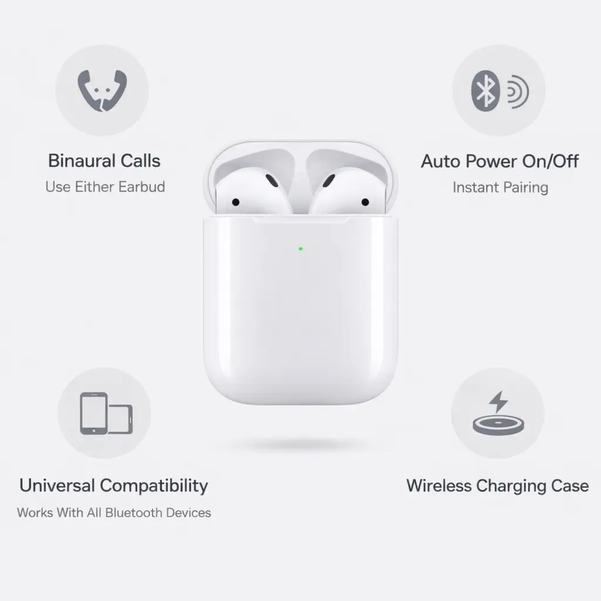 Wireless Earbuds with Charging Case – Bluetooth 5.3 In-Ear Headphones with Mic for Running, Workouts & Daily Use