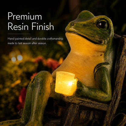 RibbitGlow™ – Solar Frog Garden Light