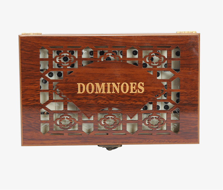 Classic Dominoes Set with Wooden Storage Case – 28 Tiles for Family Game Night
