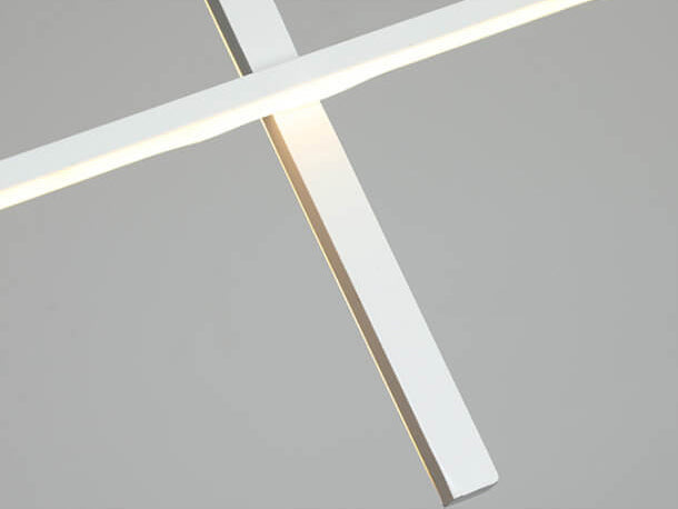 Sleek Rectangular LED Pendant Light with Integrated Lighting for Dining Room & Kitchen