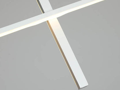 Sleek Rectangular LED Pendant Light with Integrated Lighting for Dining Room & Kitchen