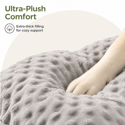 Ortekor Extra-Thick Plush & High Backrest Dog Sofa Bed (Removable Cover)