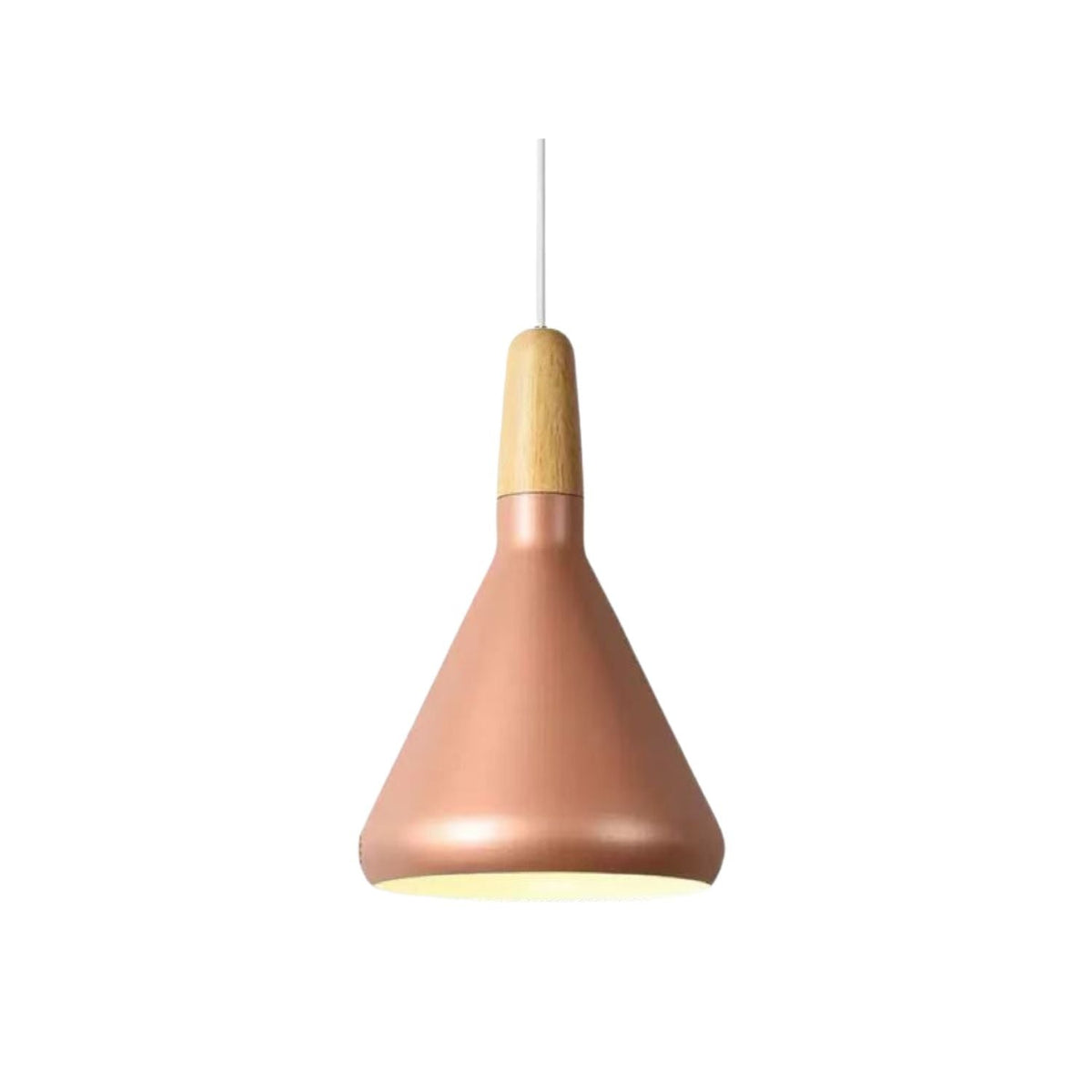 Hanging Ceiling Light Fixture Wire-Suspended E27 Socket Natural Wood Accent Modern Minimalist Style for Kitchen Island Dining Table Living R