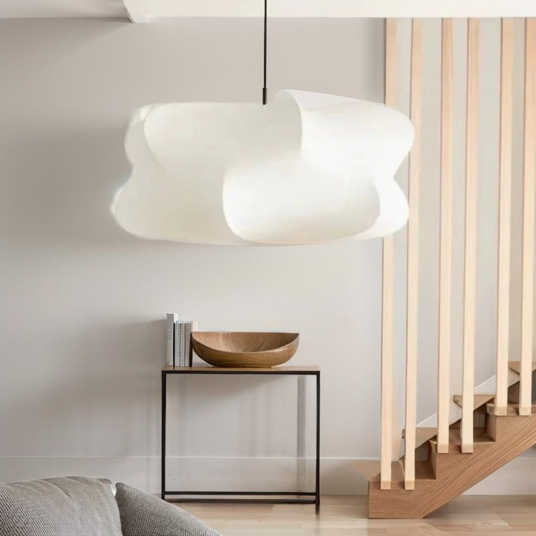 Silk Pendant Light Japanese-Inspired LED Warm White for Living Room Bedroom Hotel