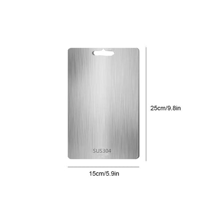 Dual-Surface Stainless Steel Cutting Board for Kitchen Food Prep & Meal Safety | Rust-Resistant Chopping Board for Meat, Vegetables, Bread