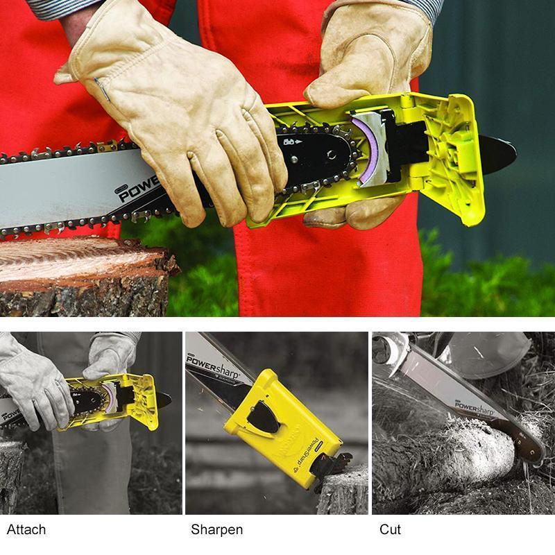 Portable Chainsaw Sharpener Tool | Easy-Mount Bar Sharpening System for All Chain Types | Compact Workshop & Field Use Accessory