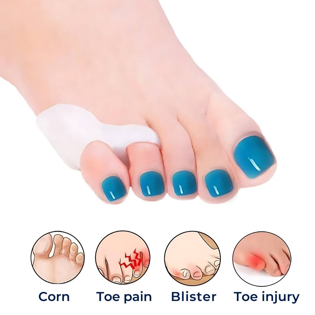 Gel Toe Separators for Bunions, Hammertoe & Crooked Toes – Soft Silicone Alignment Spacers for Pain Relief & Overlap Correction