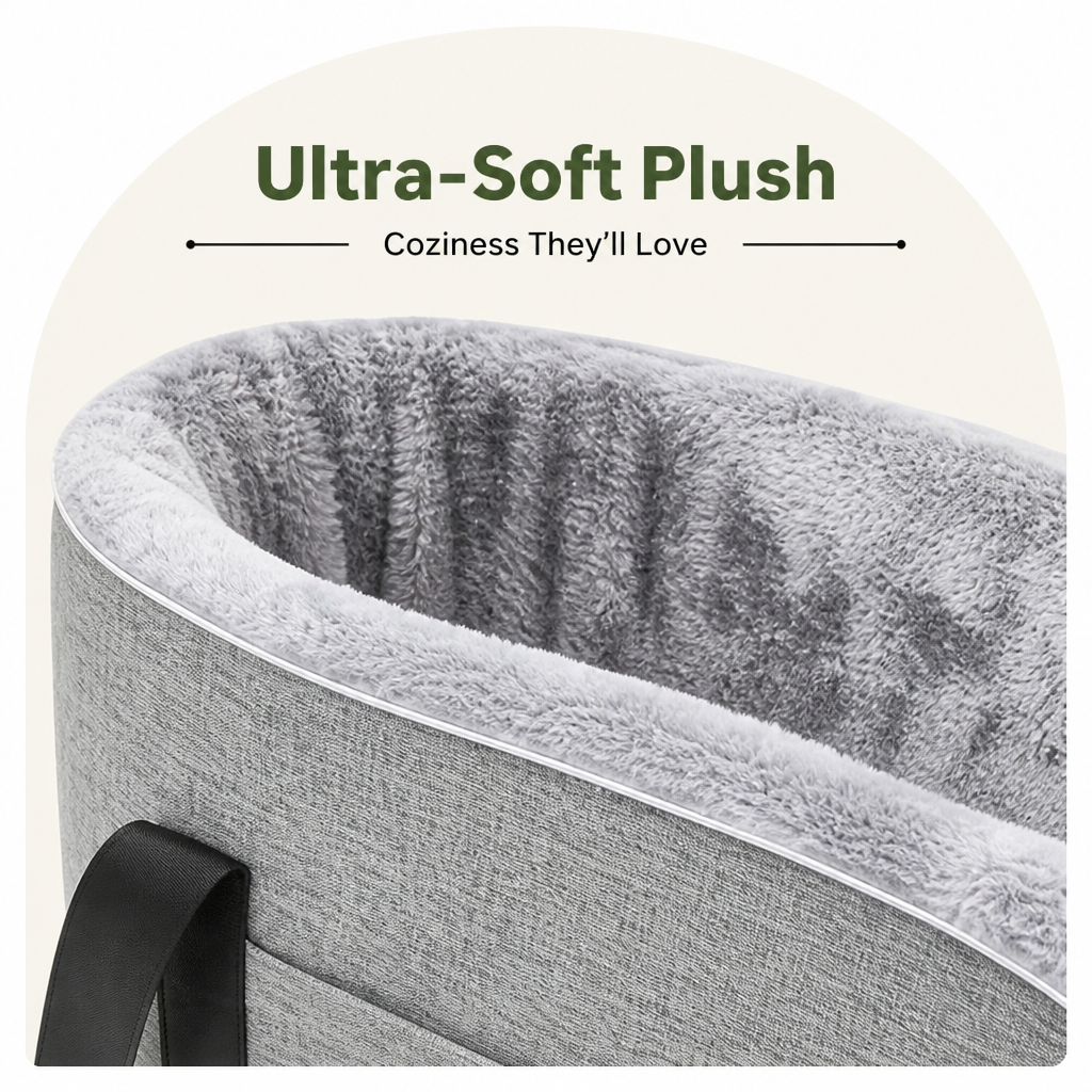 Ortekor Plush Polyester & Safety Buckles Booster Car Seat