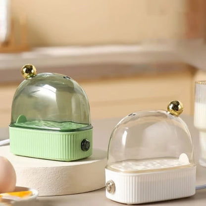 Electric Egg Cooker - Automatic 2-Egg Steamer with Auto Shutoff for Soft, Medium & Hard Boiled Eggs, Poached Eggs & Vegetables