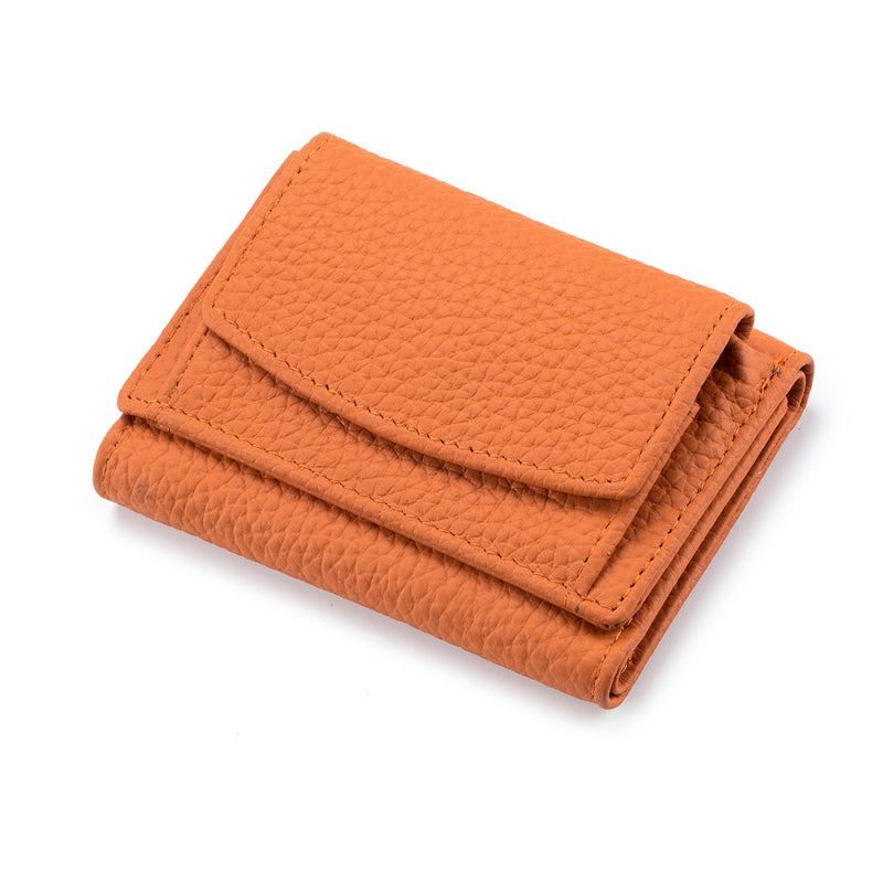 Compact RFID Blocking Leather Wallet for Women – Snap-Close Coin Purse with Card Slots & RFID Shield for Everyday Carry