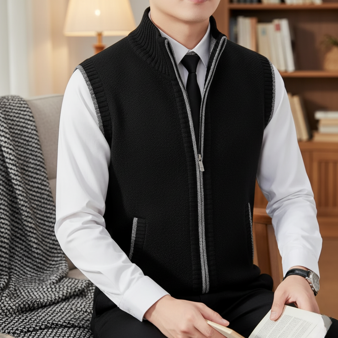 Men's Insulated Zip-Up Vest – Lightweight Layering Sleeveless Jacket for Fall Winter Spring | Tailored Fit Bodywarmer Gilet