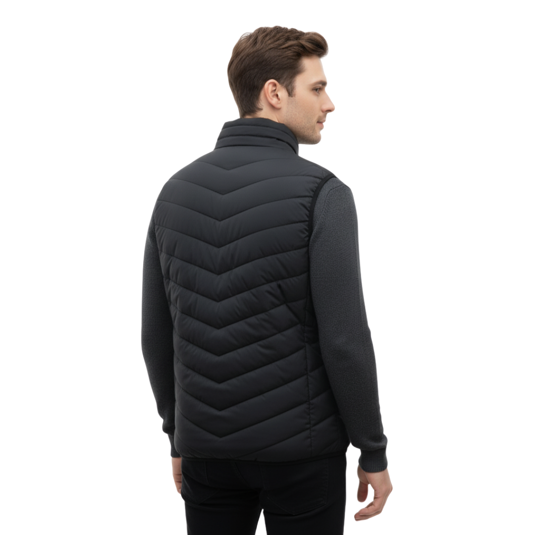 USB Heated Vest with 11 Warming Zones for Men – Lightweight Insulated Gilet for Winter Hiking, Skiing & Commuting