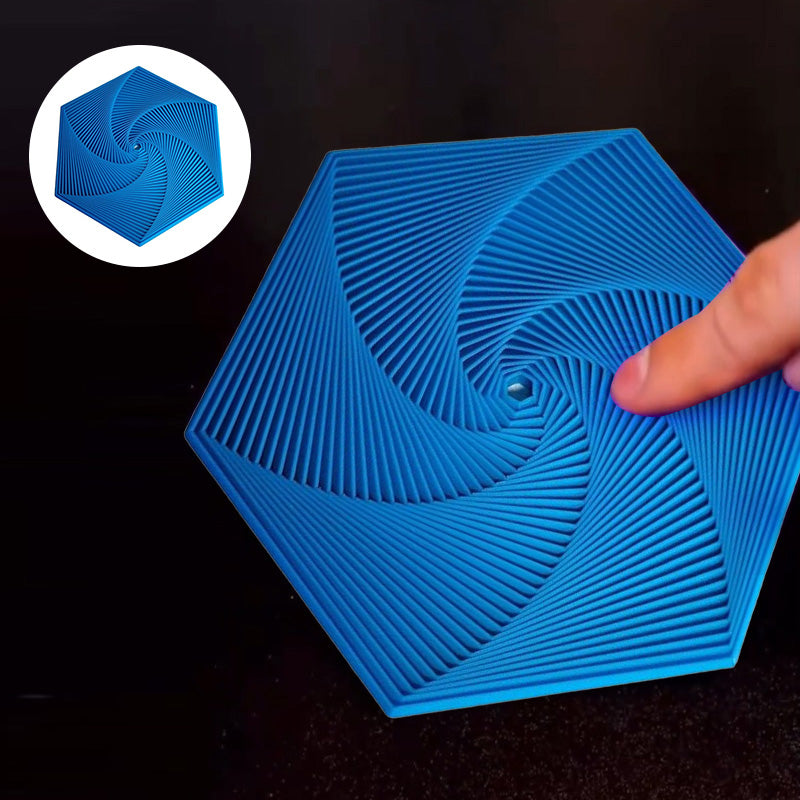 Hexagonal Fidget Spinner Toy with Fractal Patterns for Stress Relief & Focus | Sensory Hand Gadget for Adults Kids Anxiety Calming Desktop T