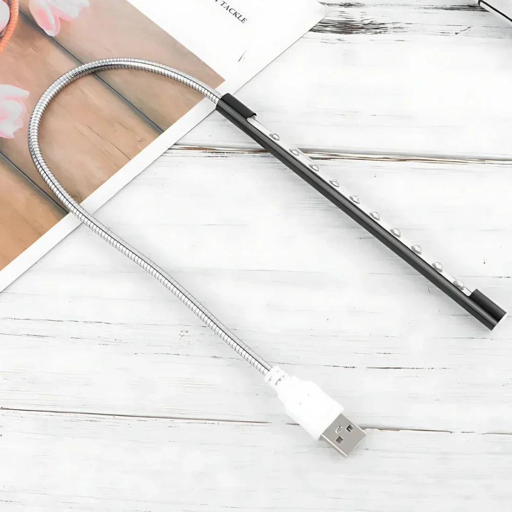 Flexible USB Desk Light with Adjustable Gooseneck Arm for Reading, Computer Work & Office Task Lighting