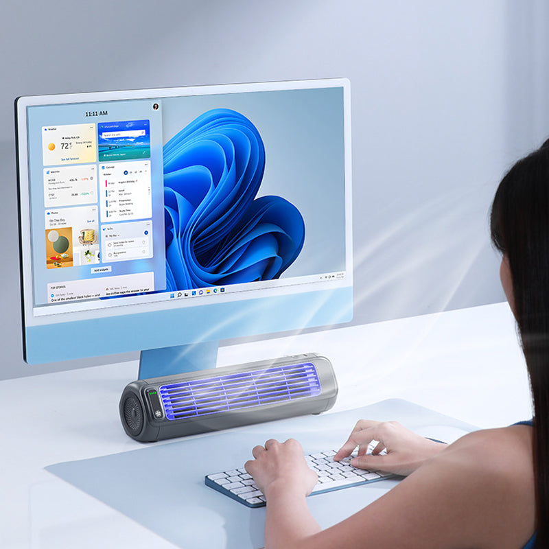Rechargeable Tower Fan Wireless 12-Inch Desk Air Circulator for Home Office Bedroom Personal Cooling Desktop Portable Battery Powered Compac