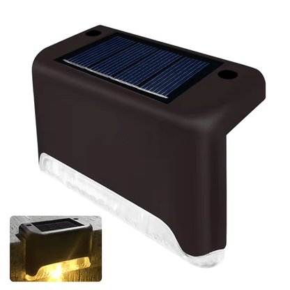 Solar Deck Lights Outdoor Waterproof LED Step Lights for Patio Stairs Fence Pathway Garden Wireless Wall Mount Warm Glow 5-Pack