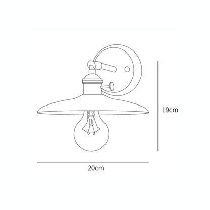 Rounded Wood & Metal Wall Sconce E27 Socket 8 Inch Minimal Accent Light for Bedroom Entryway Foyer Hallway Modern Organic Fixture Indoor Har