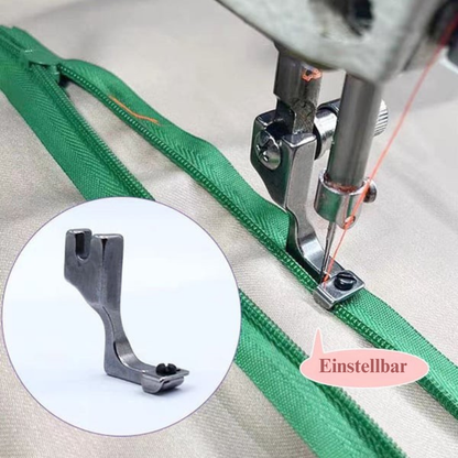 Adjustable Zipper Foot for Sewing Machines – Invisible Zip Presser Foot Attachment for Size 3 & 5 Zippers | Compatible with Most Home Models