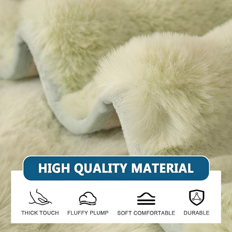Raven Faux Fur Pillow Cover - Soft Durable Knit Fabric, Machine Washable