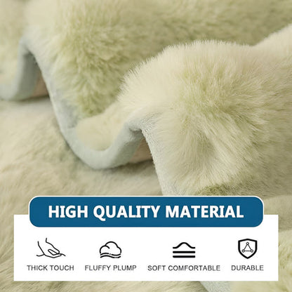Raven Faux Fur Pillow Cover - Soft Durable Knit Fabric, Machine Washable