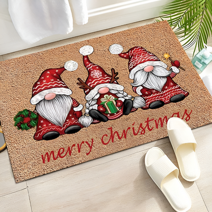 Gala Christmas Door Mat - Festive Gnome Design, Non-Slip