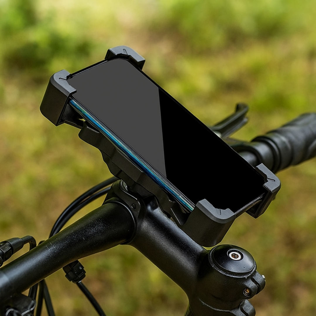 Rotating Phone Mount for Bike Handlebar – 360° Adjustable Smartphone Holder for Bicycle, Motorcycle & E-Bike – Universal Fit for iPhone