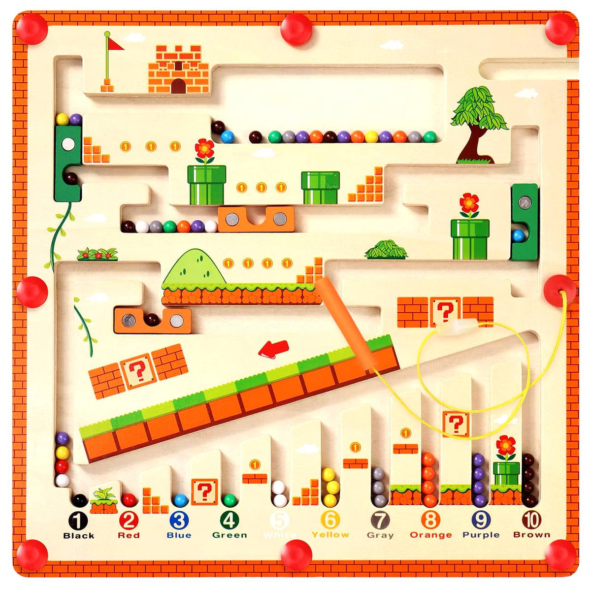MindfulMaze™ - Wooden Magnetic Maze Board