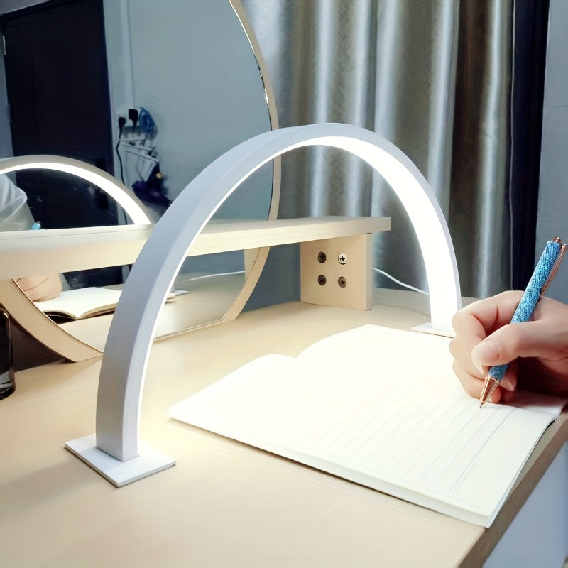 Arc LED Desk Lamp with Adjustable Brightness & Color Temperature for Home Office Reading Study | USB Powered Metal Task Light