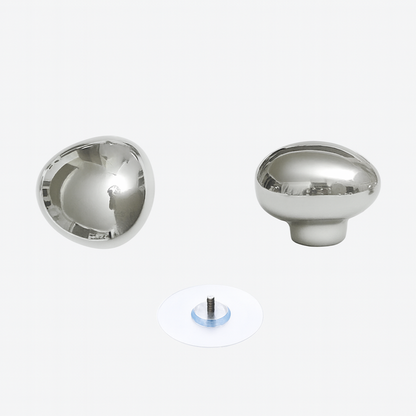 Ceramic Wall Hooks for Bathroom 2.3 inch Silver Chrome Teardrop Towel Robe Hanger Adhesive or Screw Mount for Kitchen Entryway 2-Pack Organi