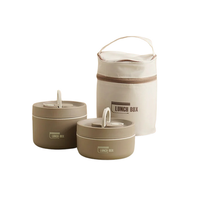 Stackable Stainless Steel Lunch Container Set with Insulated Bag – Leak-Proof Food Storage for Work, School & Travel