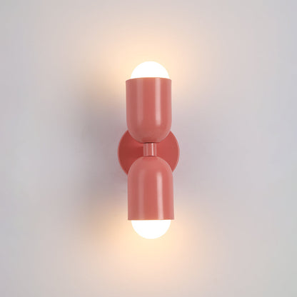 Two-Head Adjustable Wall Sconce in Vibrant Metal Finishes for Living Room Bedroom Accent Lighting