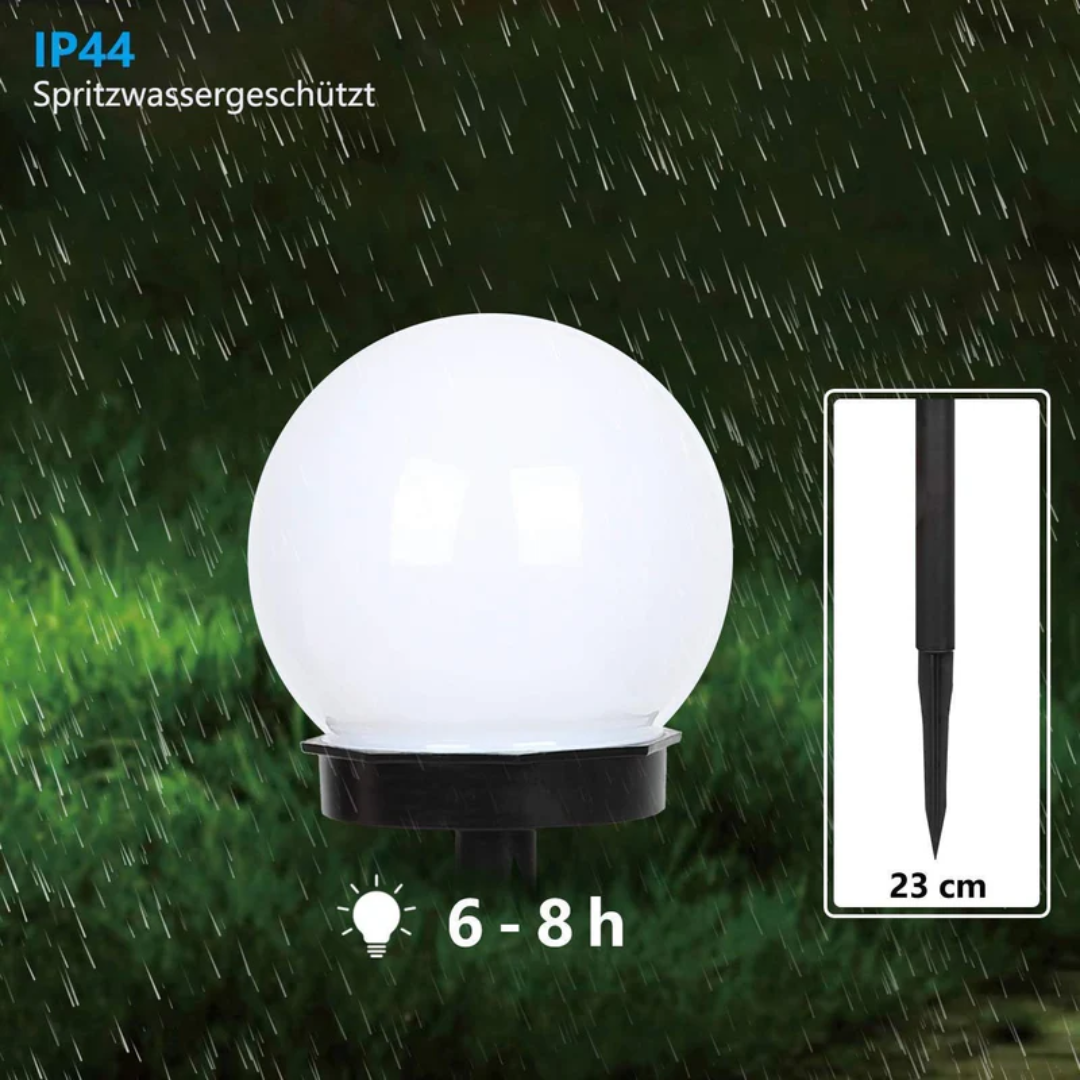 Cordless Sphere Solar Pathway Light Set of 3 Bright White Waterproof Orb Lamps for Yard Walkway Landscaping Outdoor Deck Patio Garden
