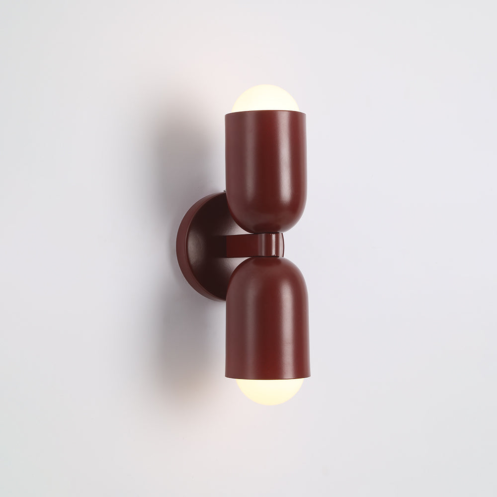 Metal Cylinder Wall Sconce Modern Accent Light for Bedroom Living Room Hardwired LED Indoor Fixture