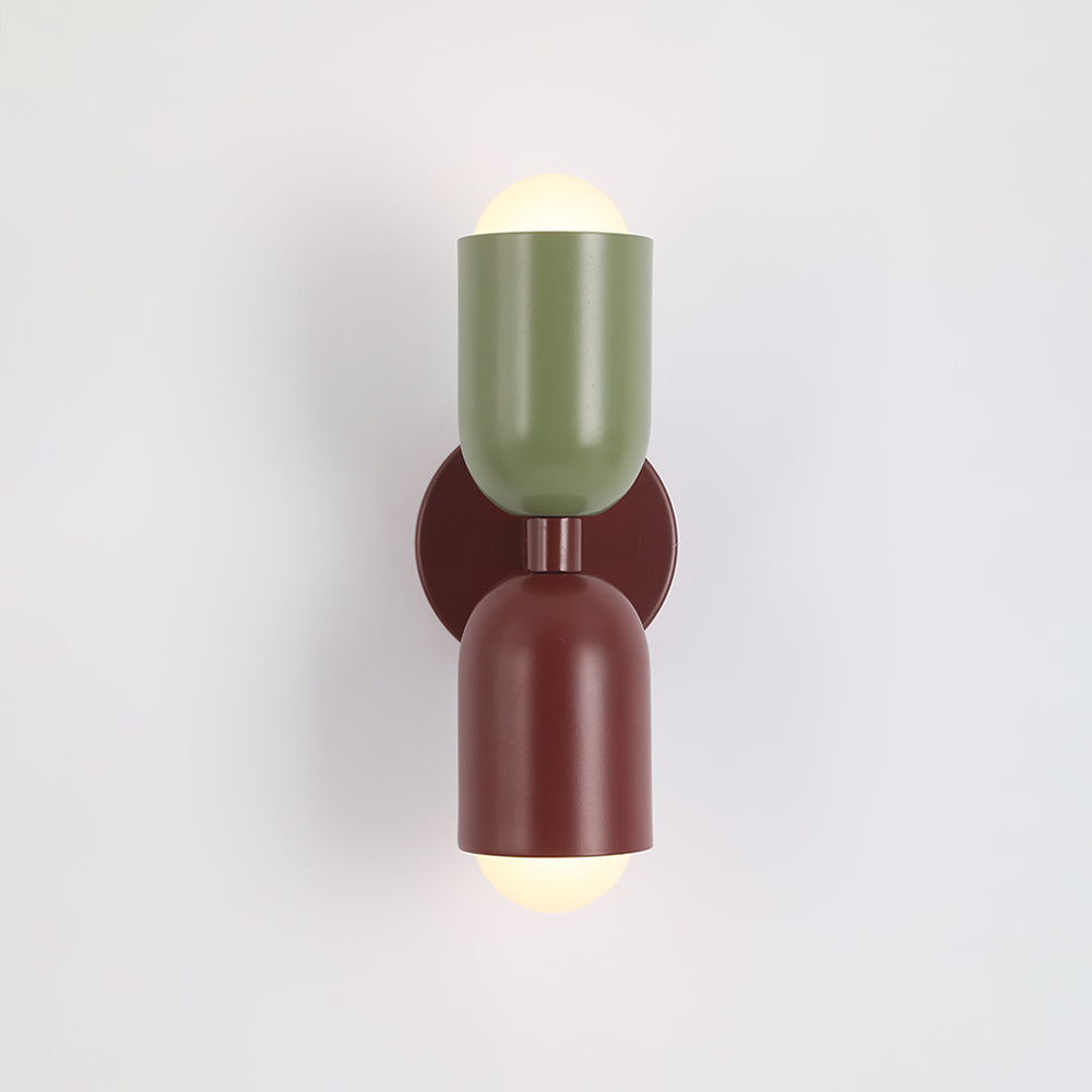 Metal Cylinder Wall Sconce Modern Accent Light for Bedroom Living Room Hardwired LED Indoor Fixture