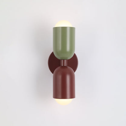 Metal Cylinder Wall Sconce Modern Accent Light for Bedroom Living Room Hardwired LED Indoor Fixture
