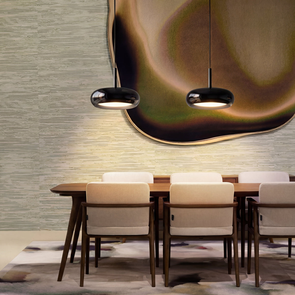 Triple-Light Kitchen Pendant Lamp – Adjustable Modern Fixture with Glass Shades for Island, Dining & Breakfast Nook