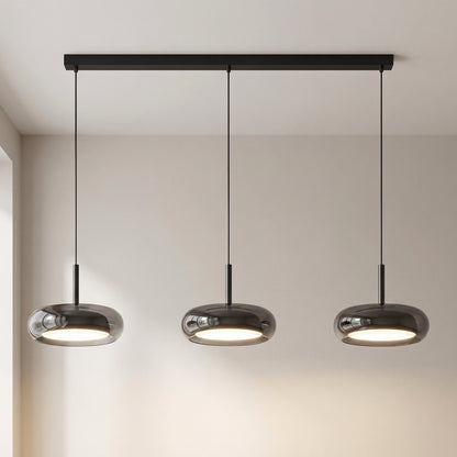 Triple-Light Kitchen Pendant Lamp – Adjustable Modern Fixture with Glass Shades for Island, Dining & Breakfast Nook