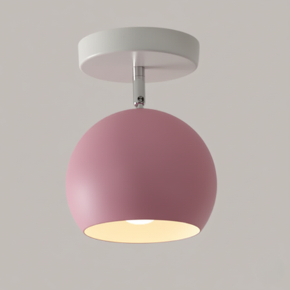 Modern Scandi Semi-Flush Ceiling Light with Wood & Metal Frame – 5 Color Options for Hallway, Bedroom, Living Room