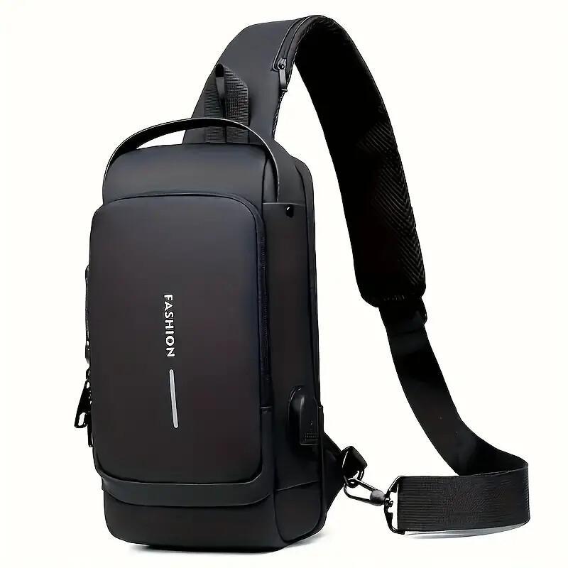 Compact Sling Bag with Combination Lock for Men and Women Crossbody Security Chest Pack for Travel Commute Outdoors