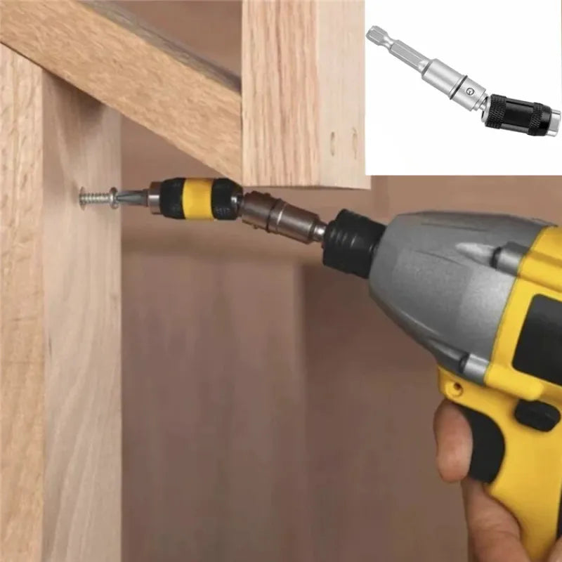 Flexible Drill Extension Attachment for Tight Spaces, Corners & Hard-to-Reach Areas - Adjustable Angle Adapter for Power Drills & Drivers -