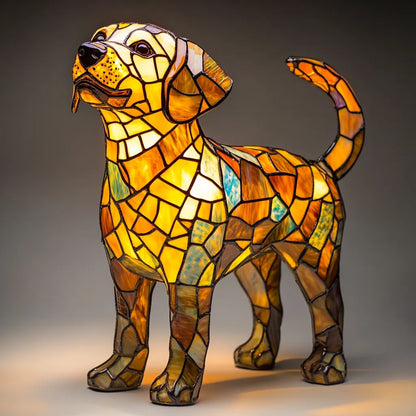 Dog Night Light Sculpture – Handcrafted LED Animal Lamp for Bedside, Nursery & Living Room Decor