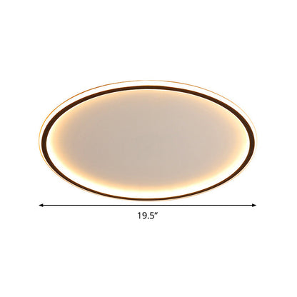 Flush Mount LED Ceiling Light 16"/20"/24" Round Low Profile Fixture Black Aluminum with Dimmable Options for Bedroom Kitchen