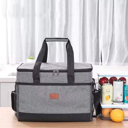 Large 33-Liter Insulated Cooler Tote with Leak-Proof Lining for Camping, Tailgating, Road Trips & Family Outings