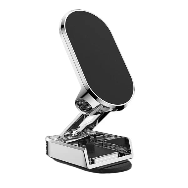 Dashboard Cell Phone Mount with Strong Magnet for Hands-Free Navigation in Any Vehicle Silver Black 360° Rotation Grip